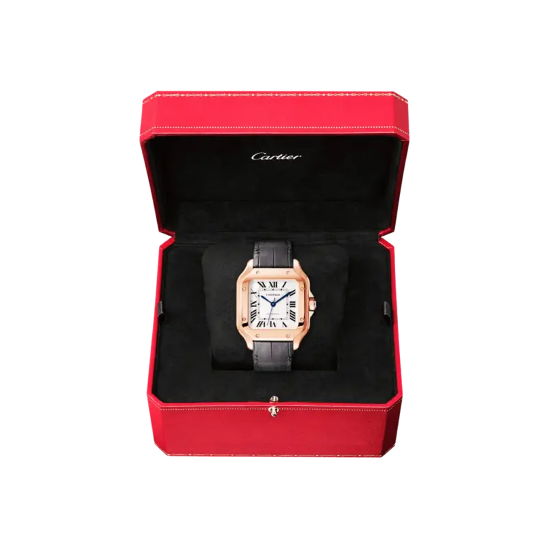 Santos de Cartier Medium Automatic Gold Watch - Image 6
