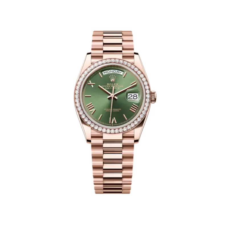 Rolex Day-Date 36 – Green Dial and Diamonds Ref. 128345RBR-0085