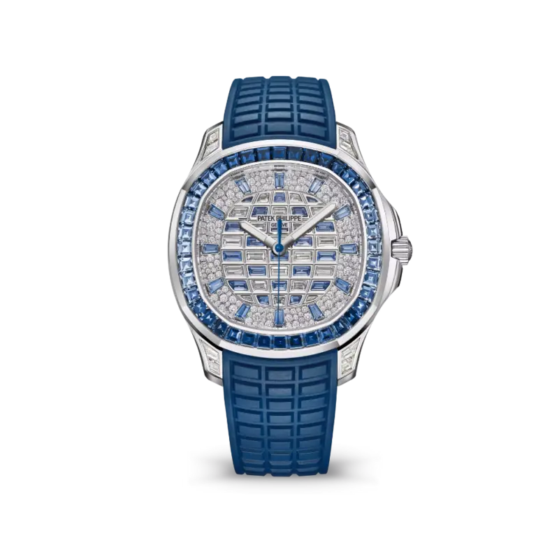 Patek Philippe Aquanaut Luce 5268/461G-001 White Gold Diamond Blue Sapphire Dial