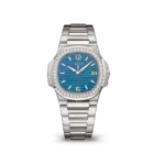 Patek Philippe Nautilus 7010/1G-013 'Ladies' White Gold Blue Dial Diamond Bezel (2025)