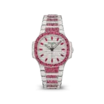 Patek Philippe Nautilus 7118/1452G 'Ladies Haute Joaillerie' White Gold Diamond Ruby Set