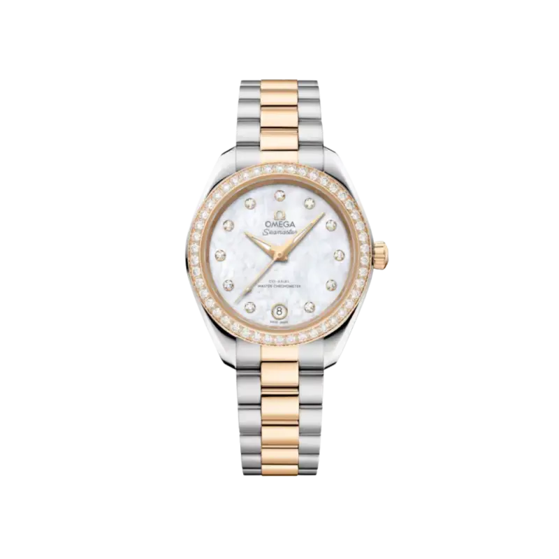 Seamaster Aqua Terra 150M 30 mm, steel ‑ Moonshine gold on steel ‑ Moonshine gold Ref. 220.25.30.20.55.001