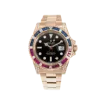 Rolex GMT-Master II 126755SARU 'SARU' Rose Gold Black Dial Diamond Bezel